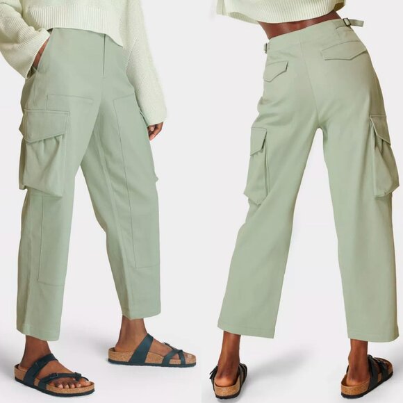 SWEATY BETTY Atlas Twill Cargo Baggy Relaxed Trouser Pants \ 10